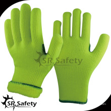 SRSAFETY guantes de acrílico guantes de color verde / guantes de trabajo de tela de algodón